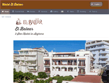 Tablet Screenshot of hotelelbalear.com